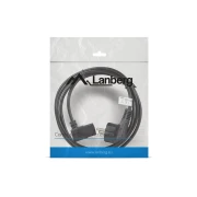 Lanberg CEE 7/7 -> IEC 320 C13 power cord 1.8m angled right VDE, black