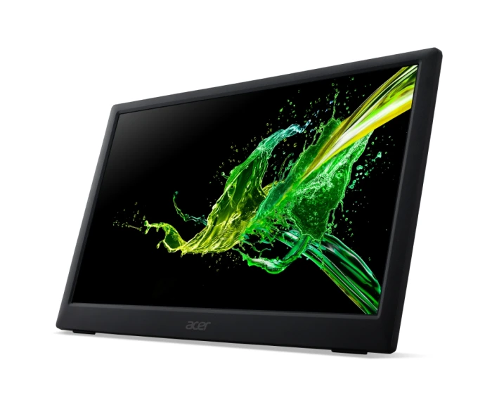 Acer PM161Qbu 15.6" Wide IPS Portable (1920x1080) FHD, 7ms, 100M:1 ACM, 220cd/m2, USB Type-C, Ultra Slim Portable Design, Micro USB, BLACK