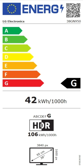 LG 38GN950-B 37.5" Ultragear Nano IPS