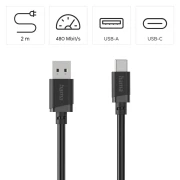 HAMA USB-A > USB-C 2.0 - 2.0m