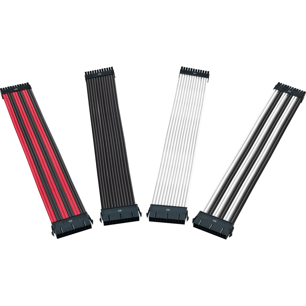 Комплект оплетени кабели Cooler Master, Бяло/Черни