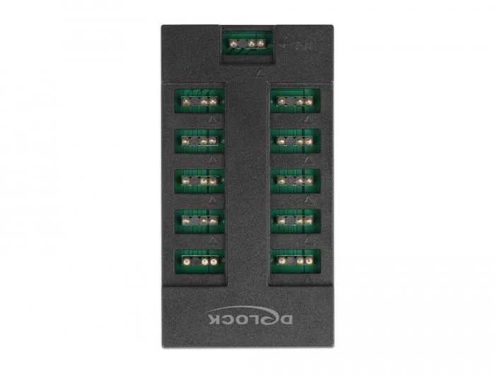 RGB хъб Delock 64128, 10 портов ARGB LEDs, Черен