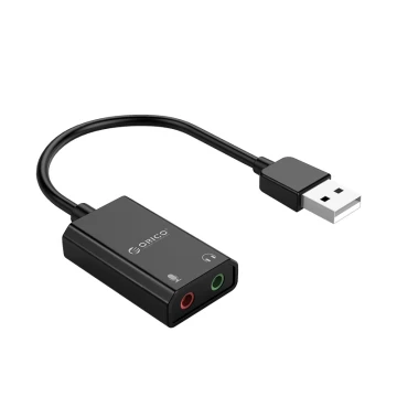 Orico външна звукова карта USB Sound card - Headphones, Mic, Black - SKT2-BK
