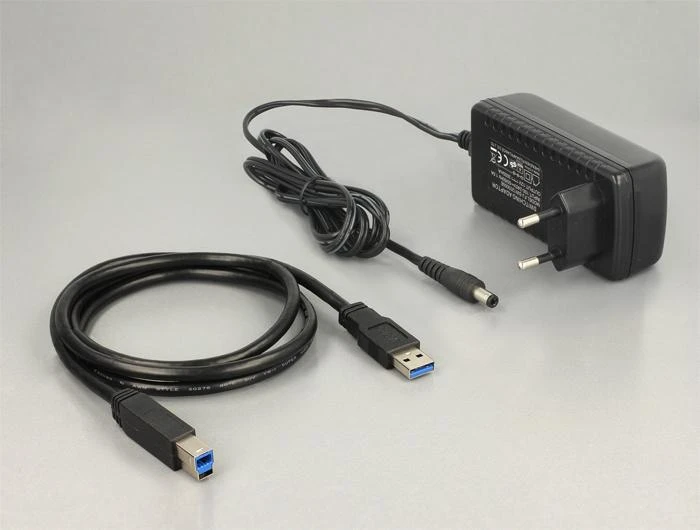 Външна докинг станция Delock 62661, за 2.5"/3.5" HDD/SSD, USB 3.0, Функция за клониране, Черен