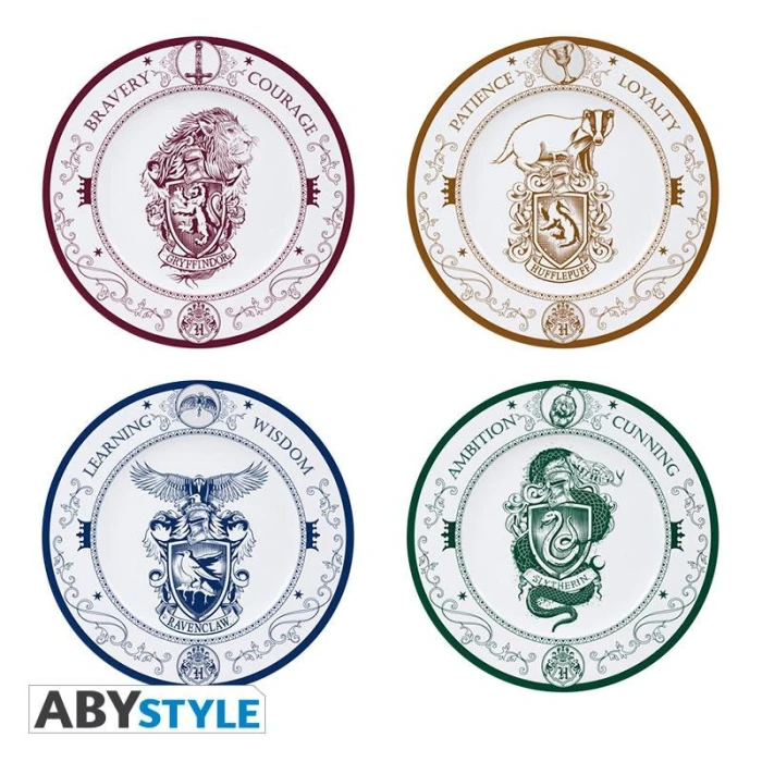 Комплект чинии ABYSTYLE HARRY POTTER PlatesHogwarts Houses, 4 броя