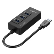 Orico хъб USB3.0 HUB 4 port + LAN - HR01-U3