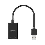 Orico външна звукова карта USB Sound card - Headphones, Mic, Black - SKT2-BK