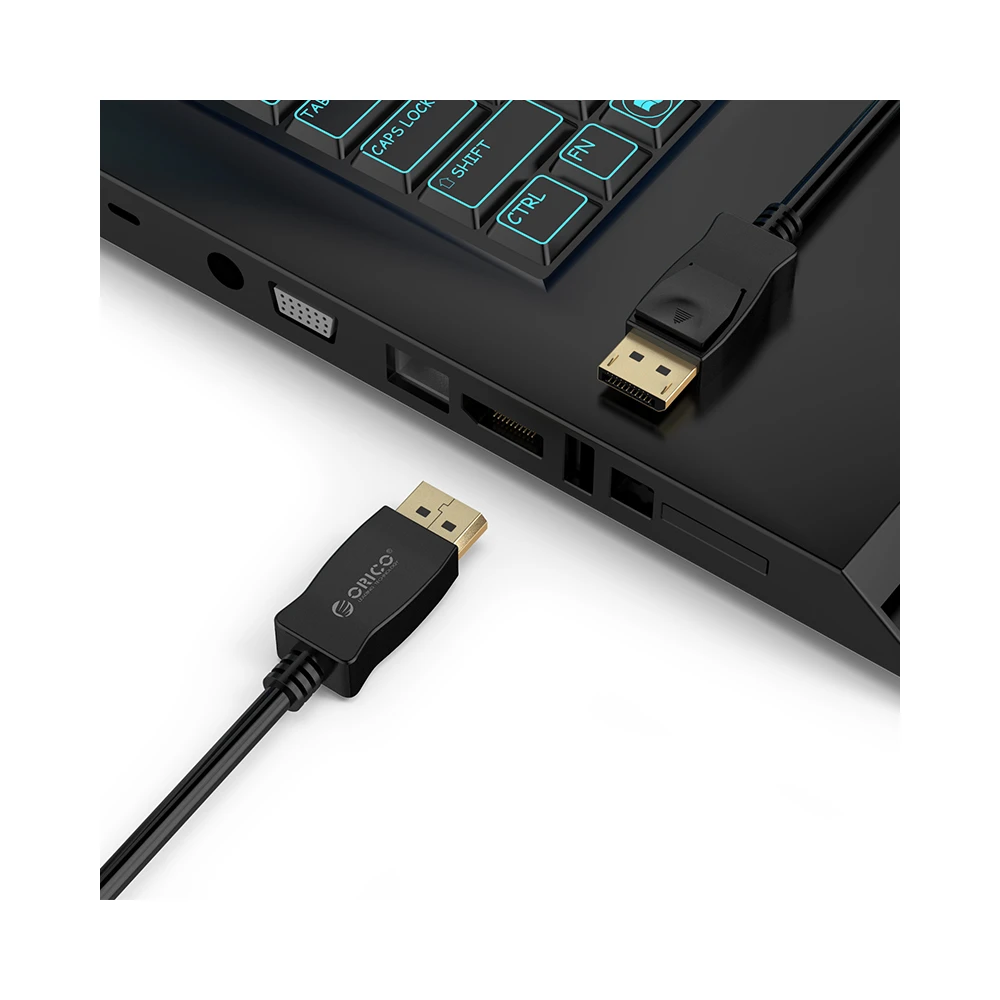 Orico Кабел Cable - Display Port v1.2 DP M / M Black 4K 2m - XD-DTDP4-20-BK