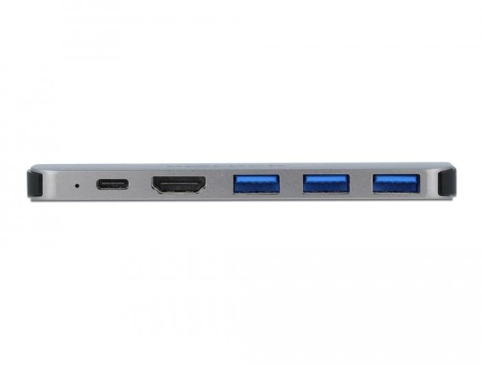 Докинг станция Delock За MacBook, HDMI 4K, USB-A, USB-C, PD, Сив