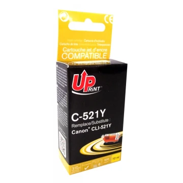 Мастилница UPRINT CLI521 CANON, С чип, Yellow