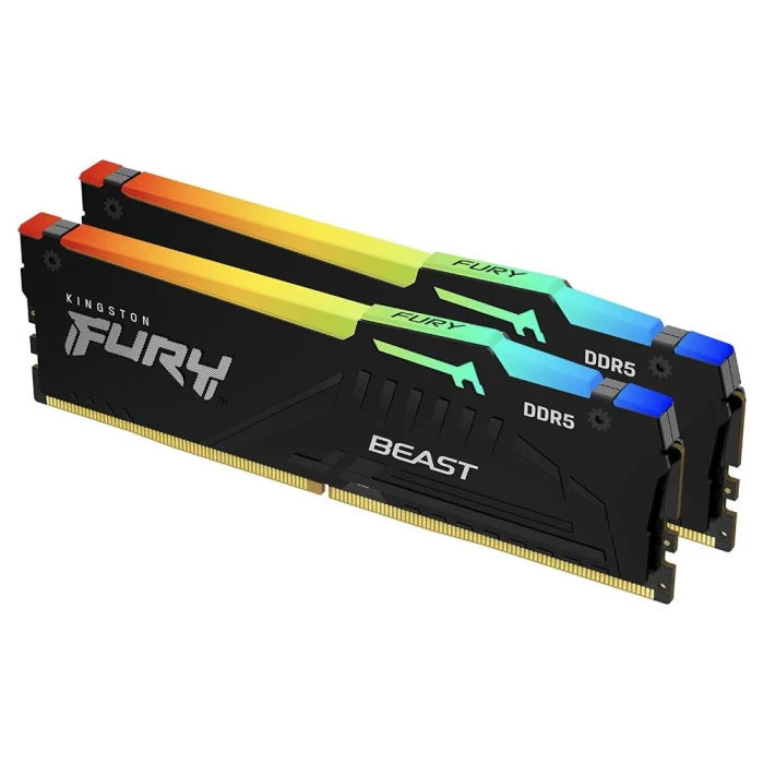 Kingston FURY Beast Black RGB 64GB (2x32GB) DDR5 5200MHz CL40