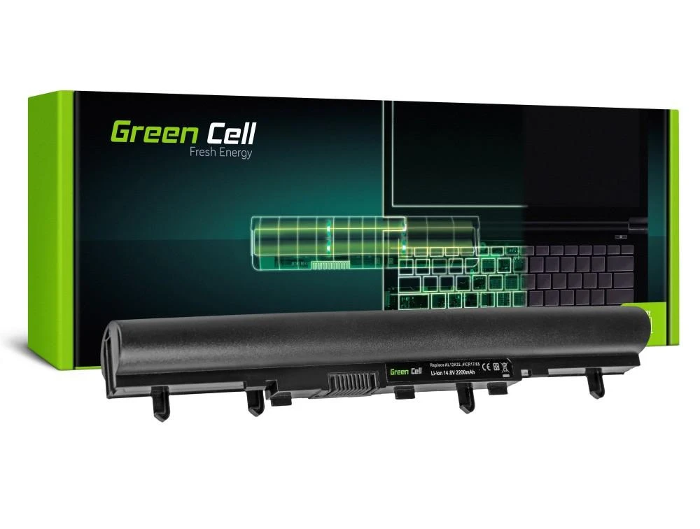 Батерия  за лаптоп GREEN CELL, Acer Aspire E1-522 E1-530 E1-532 E1-570 E1-572 V5-531 V5-571 AL12A32, 14.4V, 2200mAh