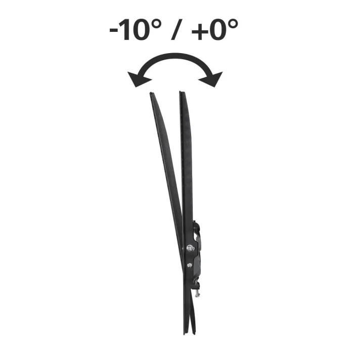 Стенна стойка за TV HAMA 118105, Наклон 0/10°, 32"-65", 35 кг, VESA 400, 1 звезда, Черен