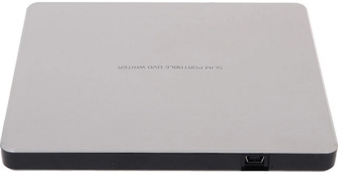 Външно DVD записващо устройство Slim, LG GP60NW60, USB 2.0, сребристо