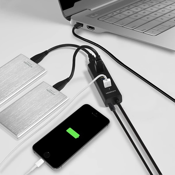 AXAGON HUE-S2BP USB3.0 CHARGING hub