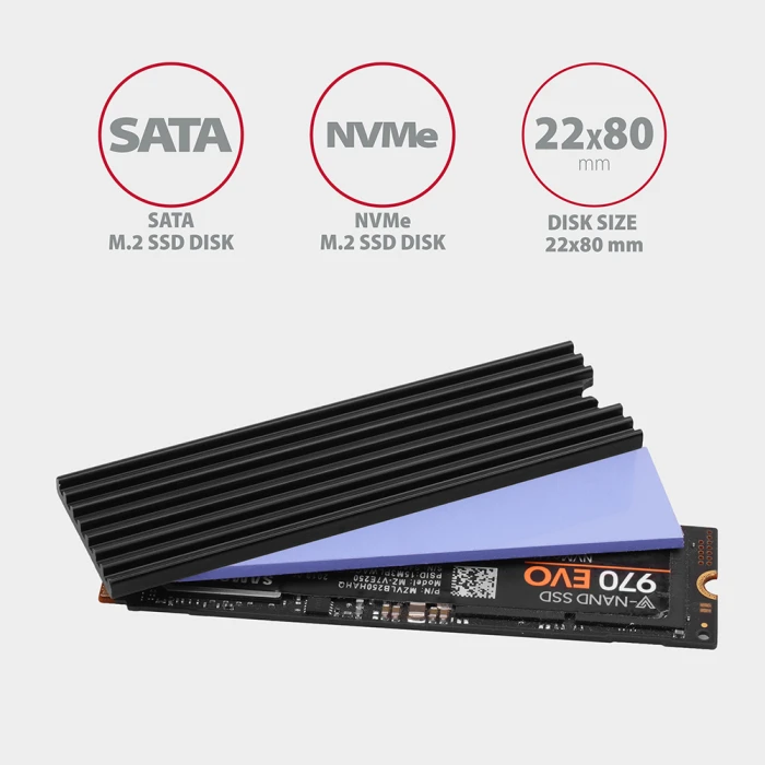 AXAGON CLR-M2L3 M.2 SSD Пасивен охладител