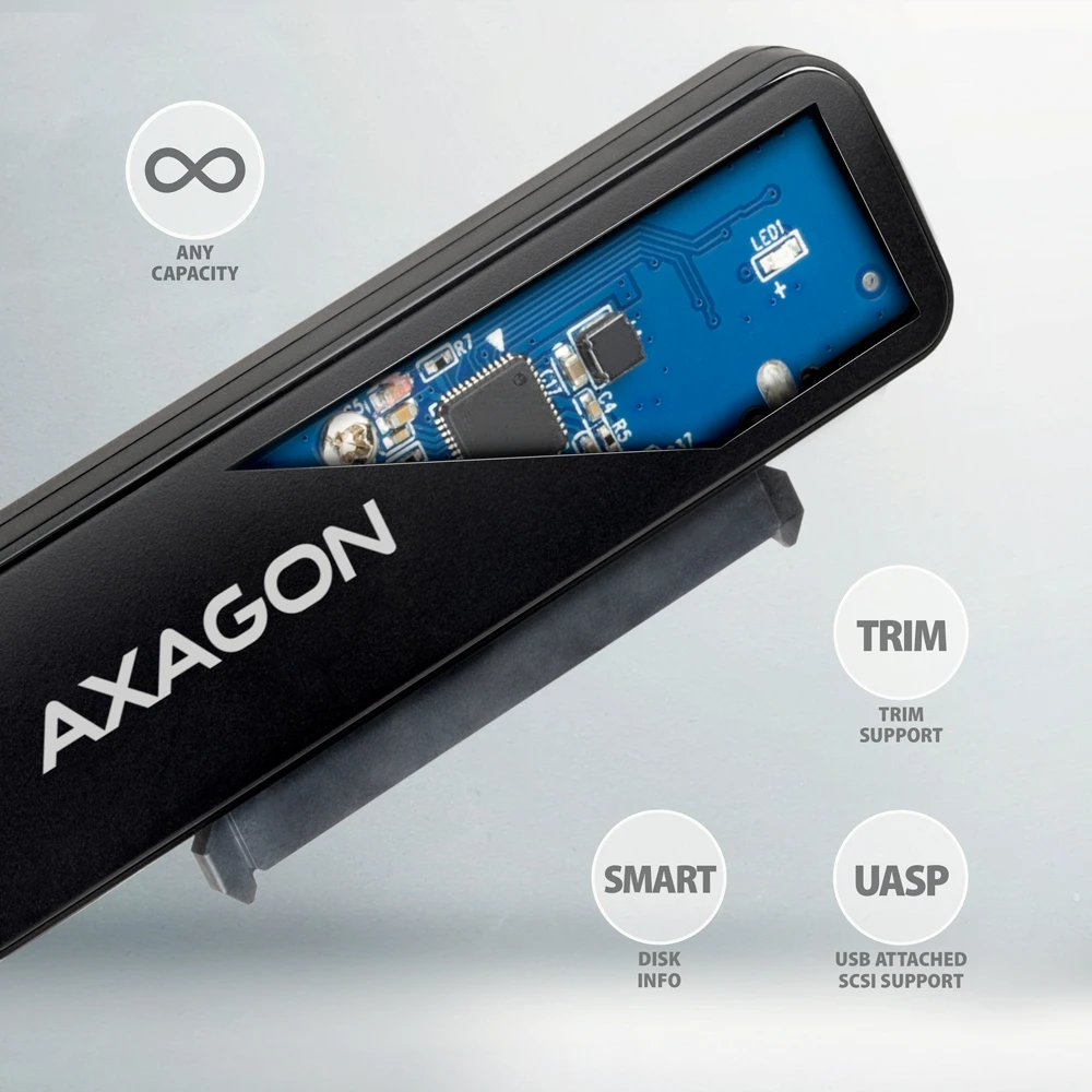 AXAGON ADSA-FP2C USB-C 5Gbps SLIM adapter for 2.5" SSD/HDD