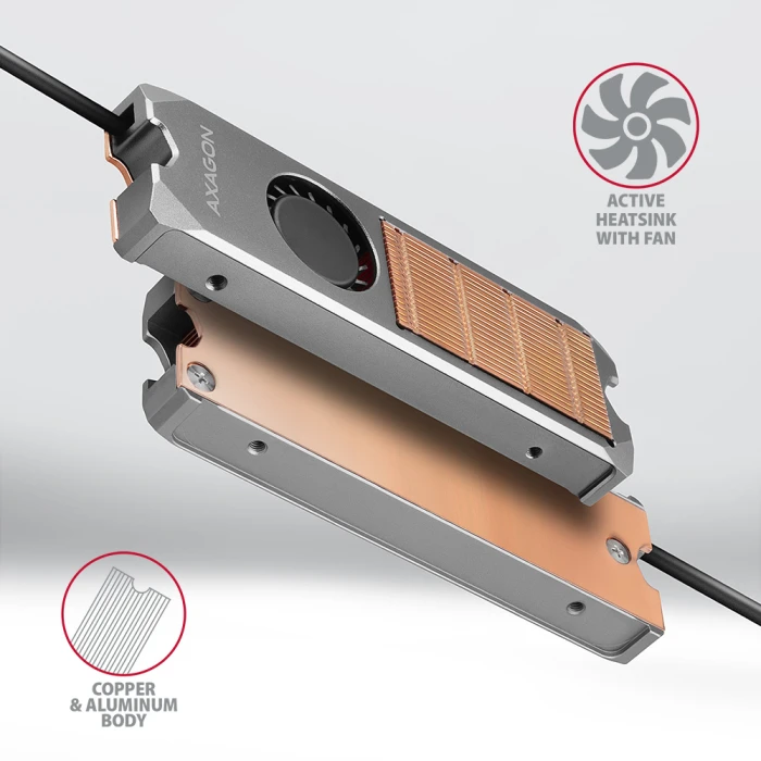 AXAGON CLR-M2FAN heatsink for M.2 SSD