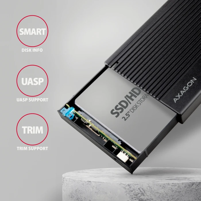 AXAGON EE25-GTR USB-C RIBBED 2.5"