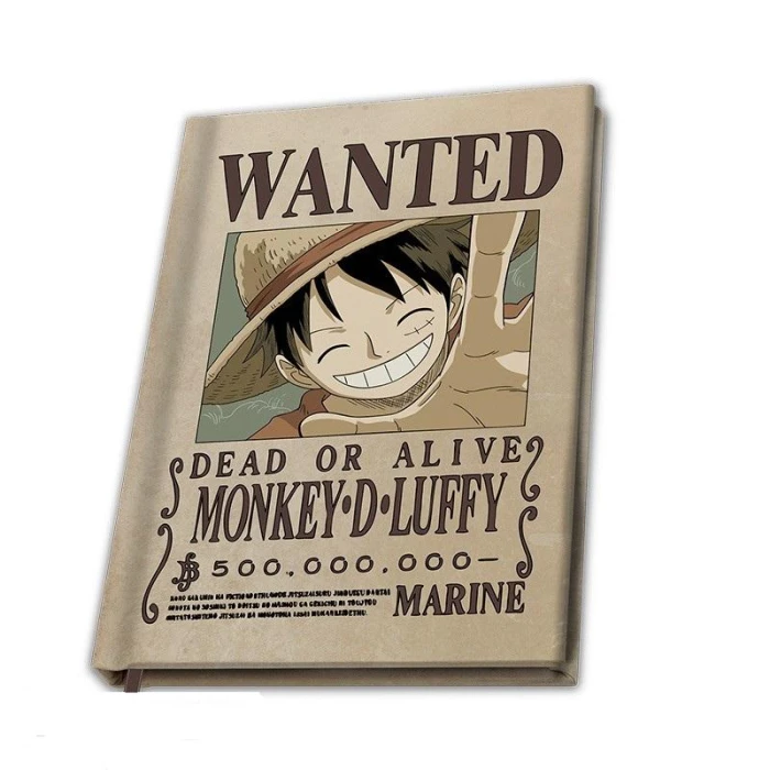 Тефтер ABYSTYLE ONE PIECE Notebook Wanted Luffy, A5, 180 страници
