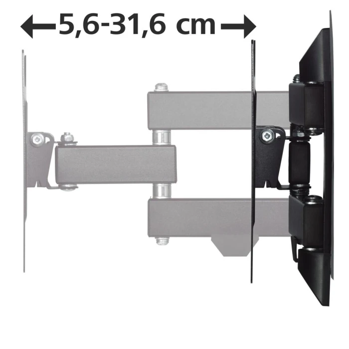 Стенна стойка за TV HAMA 118101, Регулируема, 48", 20 кг, 200 x 200, 1 Звезда, Черна