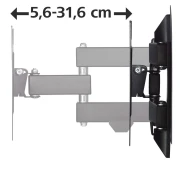 Стенна стойка за TV HAMA 118101, Регулируема, 48", 20 кг, 200 x 200, 1 Звезда, Черна