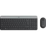 Kомплект безжични клавиатура с мишка Logitech MK470, Черна
