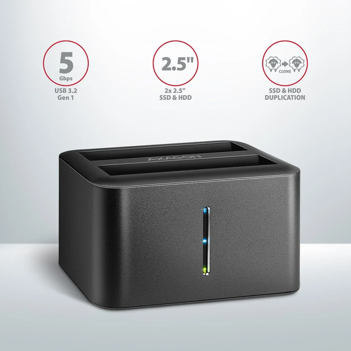 AXAGON ADSA-D25 USB DUAL 2.5" SSD/HDD MINI dock