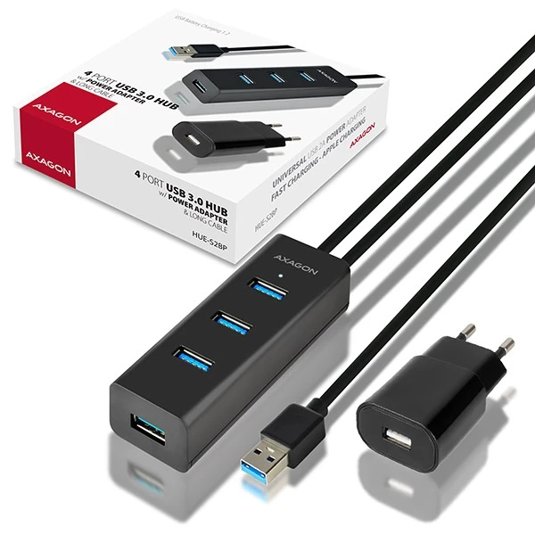 AXAGON HUE-S2BP USB3.0 CHARGING hub