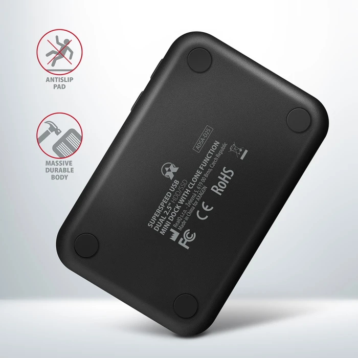 AXAGON ADSA-D25 USB DUAL 2.5" SSD/HDD MINI dock