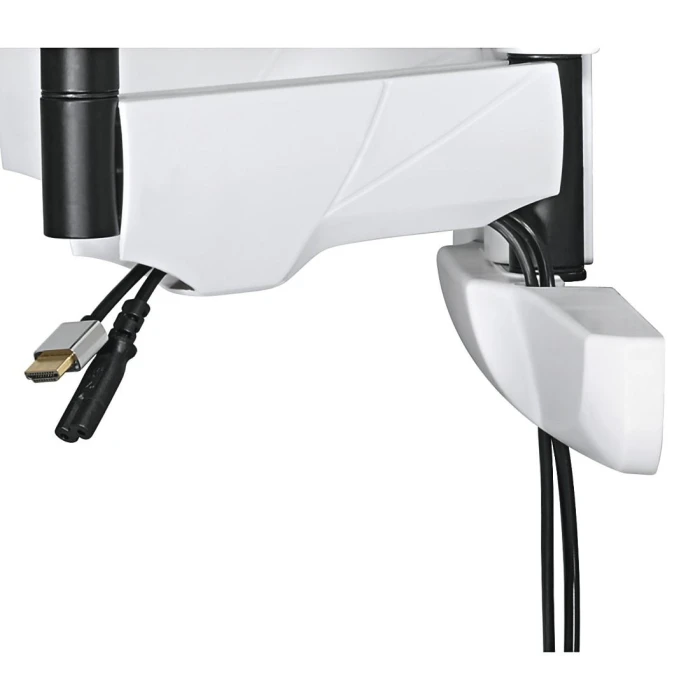 Стенна стойка за TV HAMA, Регулируема, 46"-90", до 75 кг, Черен/Бял