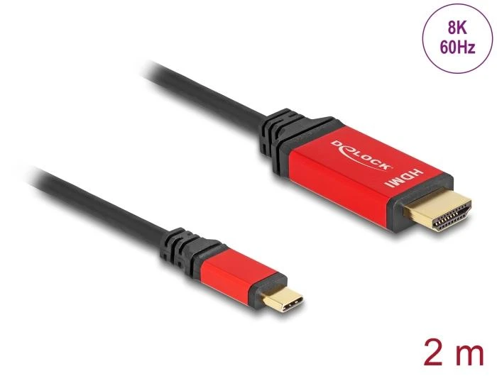 Delock USB-C > HDMI 8K 60Hz 2m