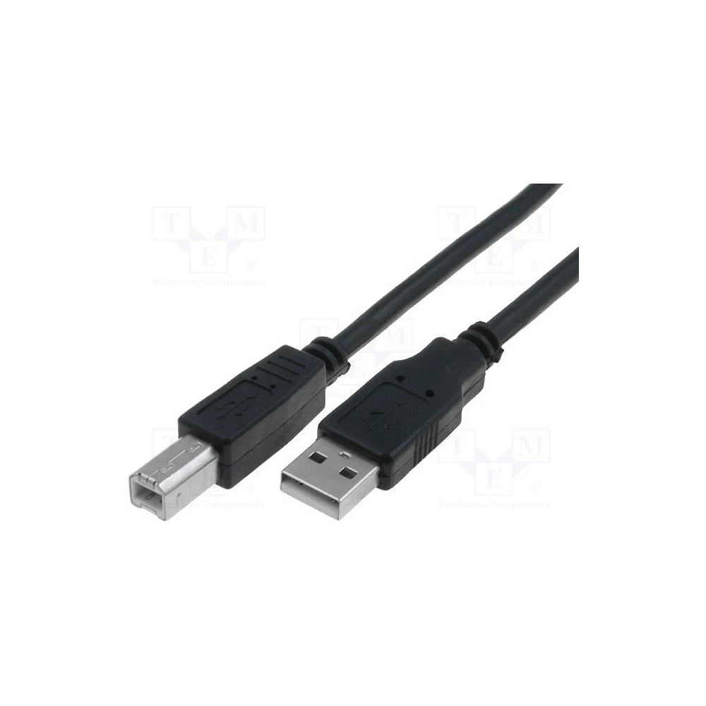 VCom Кабел USB 2.0 AM / BM Black - CU201-B-2.5m
