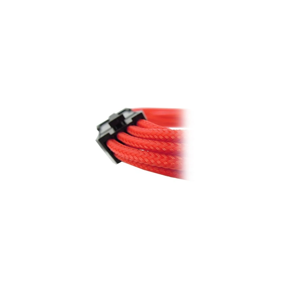 GELID 6+2pin VGA PCI-E Power extension cable 30cm individually sleeved RED, 18 AWG
