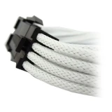 GELID 6+2pin VGA PCI-E Power extension cable 30cm individually sleeved WHITE, 18 AWG