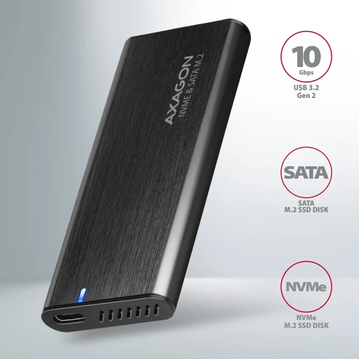 AXAGON EEM2-SB2 M.2 NVMe & SATA SSD