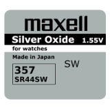 Бутонна батерия сребърна MAXELL SR-44 SW/357/   1.55V