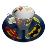 Комплект ABYSTYLE DC COMICS Mirror mug & plate set Logo, Чаша, Подложка с емблеми