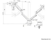 Neomounts by Newstar Next Slim Desk Mount, double display (topfix clamp & grommet)