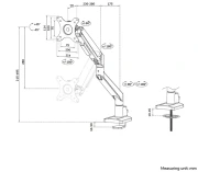 Neomounts by Newstar Next Slim Desk Mount, single display (topfix clamp & grommet)