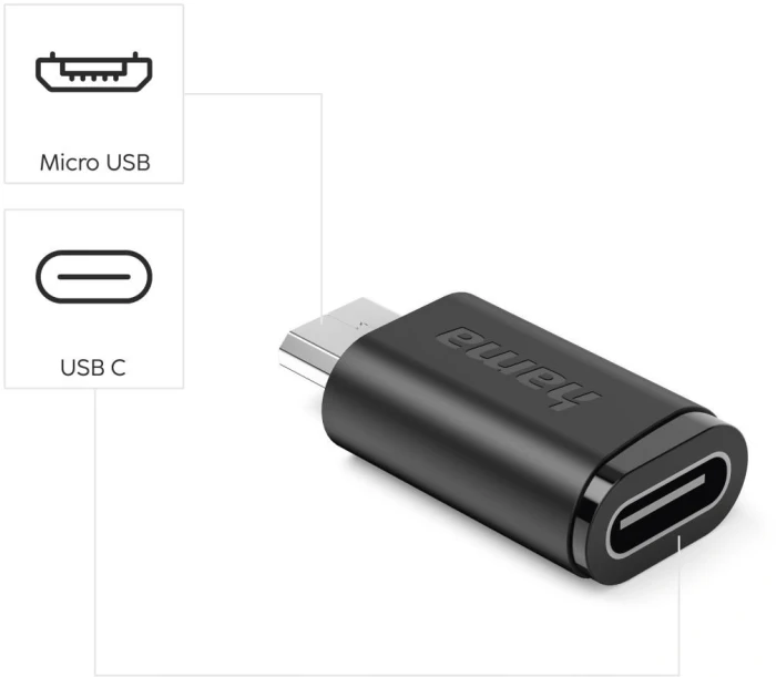 HAMA преходник USB-C > micro-USB