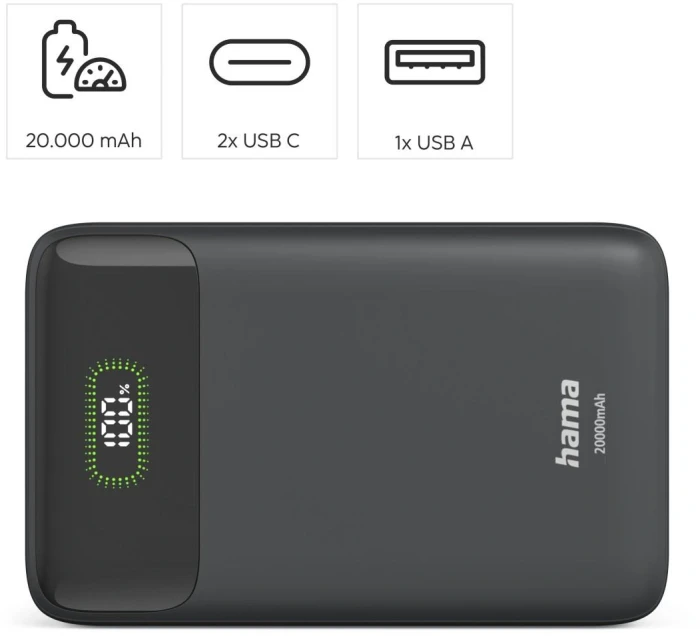 HAMA PD20-W20 батерия - 20000 mAh