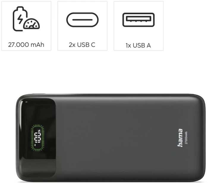 HAMA PD27-W65 батерия - 27000 mAh