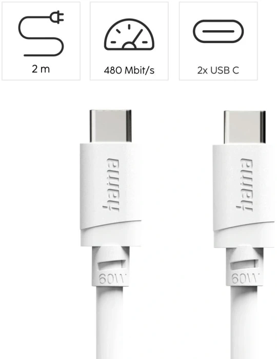 HAMA USB-C 60W - 2.0m