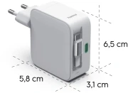 HAMA Бързо зарядно GaN 65W