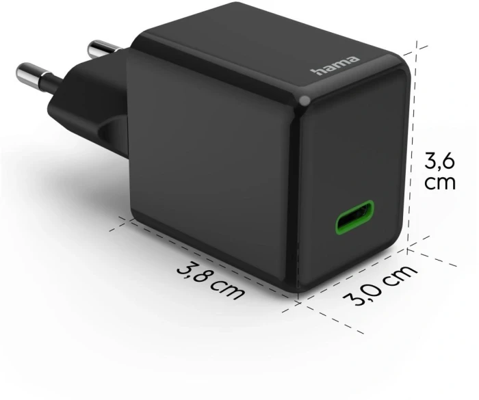 HAMA Бързо мини зарядно GaN 45W
