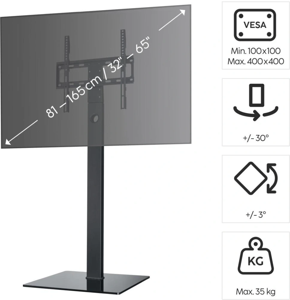 TV Стойка регулируема до 65" - 35кг