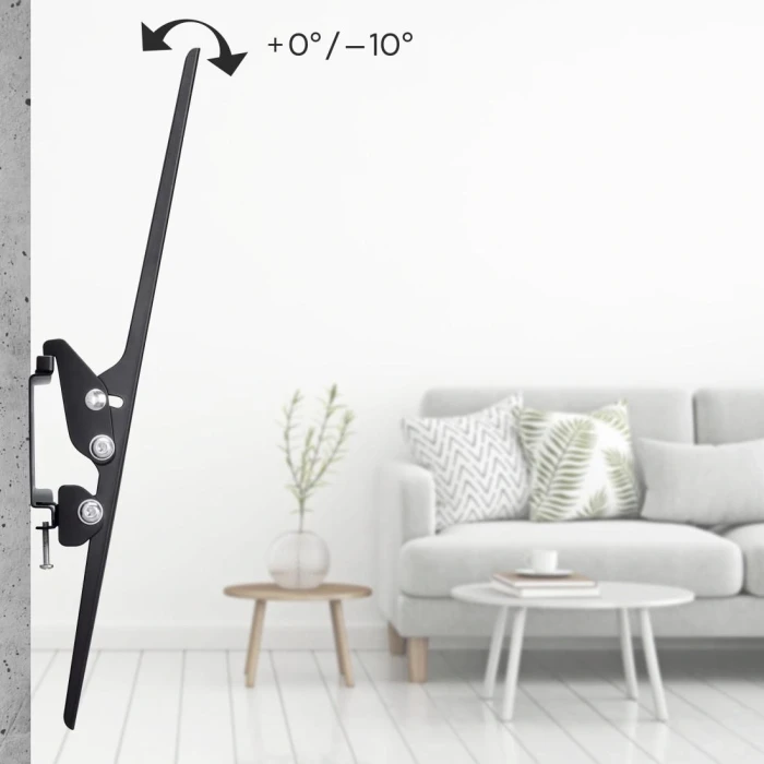 Метална стойка за TV Hama TILT, 165 см (65"), черна