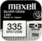 Бутонна батерия MAXELL SR512 SW /335  1.55V