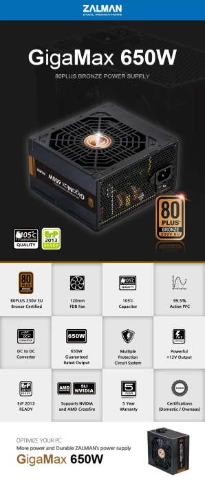 Zalman GigaMax Bronze 650W